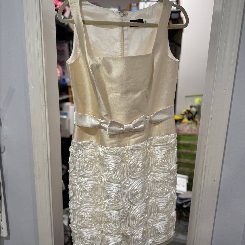 Craig Signer Couture wedding bridal embroidered tailored dress in ivory 10 RARE